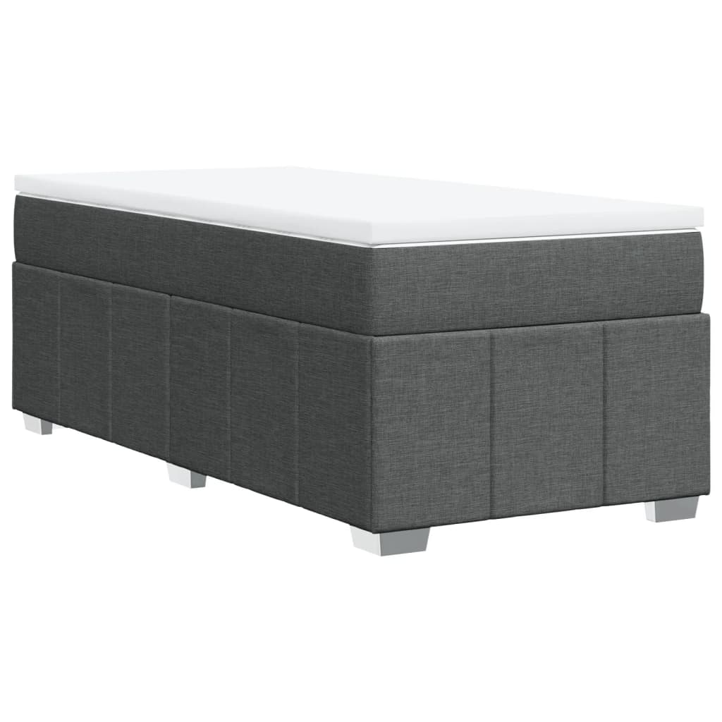 Giroletto a Molle con Materasso Grigio Scuro 90x190 cm Tessuto | homemem39