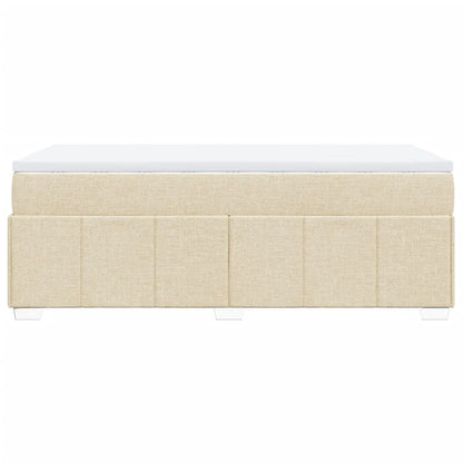 Giroletto a Molle con Materasso Crema 90x190 cm in Tessuto