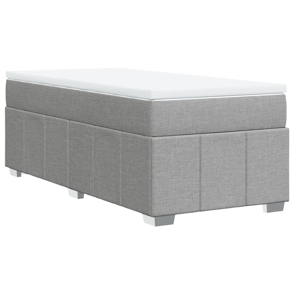 Giroletto a Molle con Materasso Grigio Chiaro 90x200 cm Tessuto | homemem39
