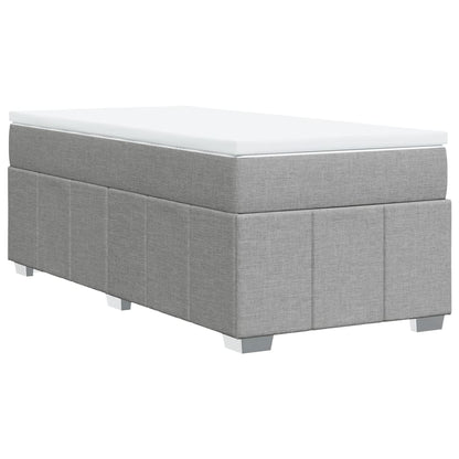 Giroletto a Molle con Materasso Grigio Chiaro 90x200 cm Tessuto | homemem39