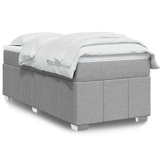 Giroletto a Molle con Materasso Grigio Chiaro 90x200 cm Tessuto | homemem39