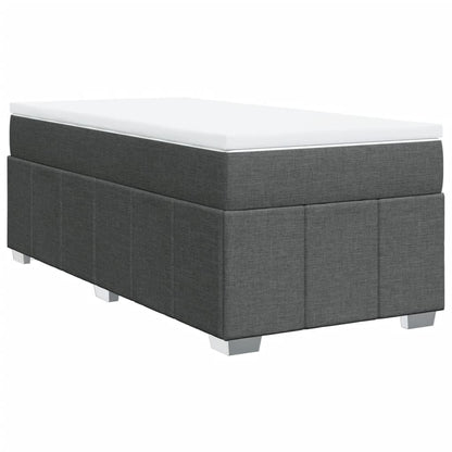 Giroletto a Molle con Materasso Grigio Scuro 90x200 cm Tessuto | homemem39