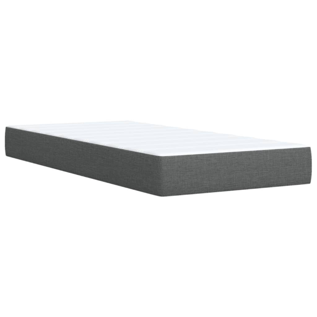 Giroletto a Molle con Materasso Grigio Scuro 90x200 cm Tessuto | homemem39