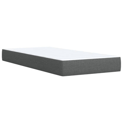 Giroletto a Molle con Materasso Grigio Scuro 90x200 cm Tessuto | homemem39