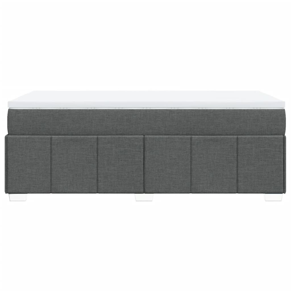 Giroletto a Molle con Materasso Grigio Scuro 90x200 cm Tessuto | homemem39