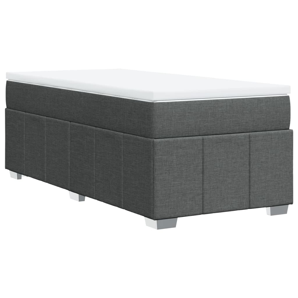 Giroletto a Molle con Materasso Grigio Scuro 90x200 cm Tessuto | homemem39