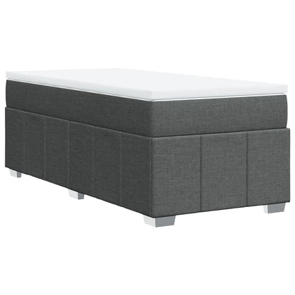 Giroletto a Molle con Materasso Grigio Scuro 90x200 cm Tessuto | homemem39