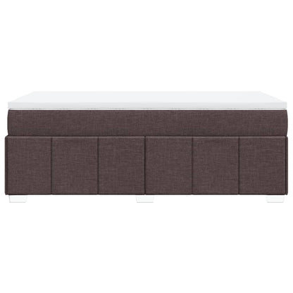 Giroletto a Molle con Materasso Marrone Scuro 90x200 cm Tessuto | homemem39