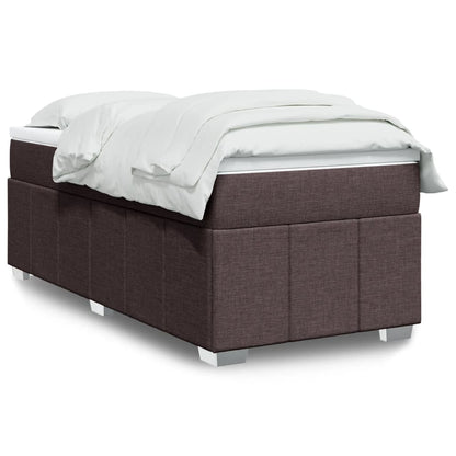 Giroletto a Molle con Materasso Marrone Scuro 90x200 cm Tessuto | homemem39