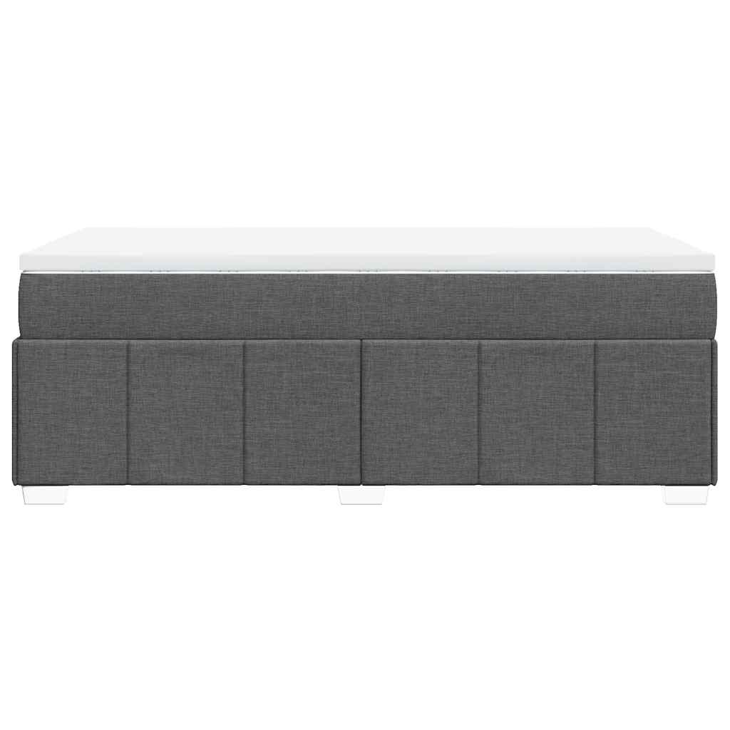 Giroletto a Molle con Materasso Grigio Scuro 100x200 cm Tessuto | homemem39
