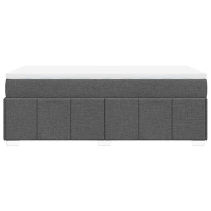 Giroletto a Molle con Materasso Grigio Scuro 100x200 cm Tessuto | homemem39