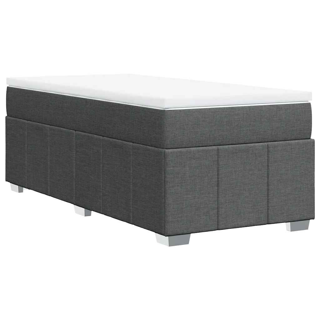 Giroletto a Molle con Materasso Grigio Scuro 100x200 cm Tessuto | homemem39