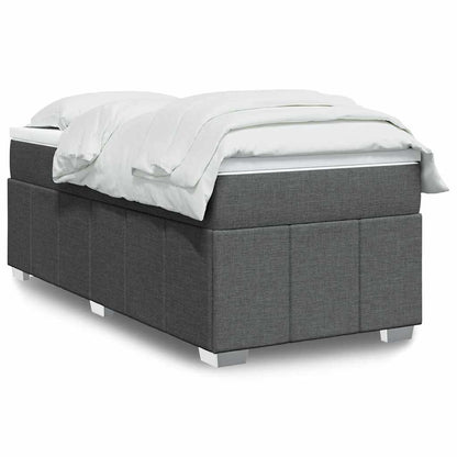 Giroletto a Molle con Materasso Grigio Scuro 100x200 cm Tessuto | homemem39