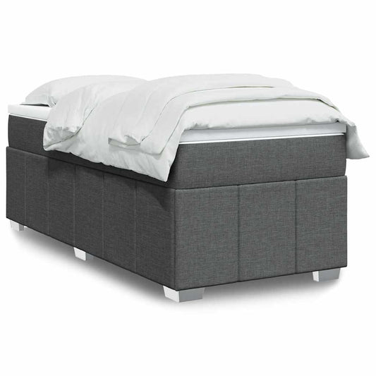 Giroletto a Molle con Materasso Grigio Scuro 100x200 cm Tessuto | homemem39