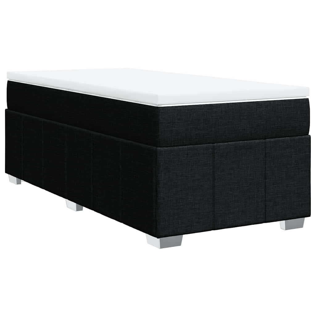 Giroletto a Molle con Materasso Nero 100x200 cm in Tessuto | homemem39