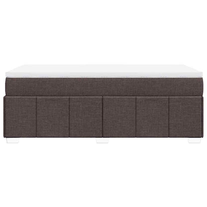 Giroletto a Molle con Materasso Marrone Scuro 100x200cm Tessuto | homemem39
