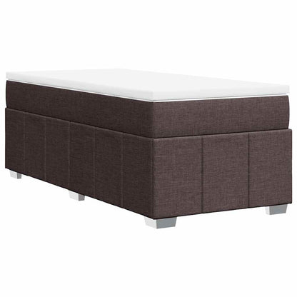 Giroletto a Molle con Materasso Marrone Scuro 100x200cm Tessuto | homemem39
