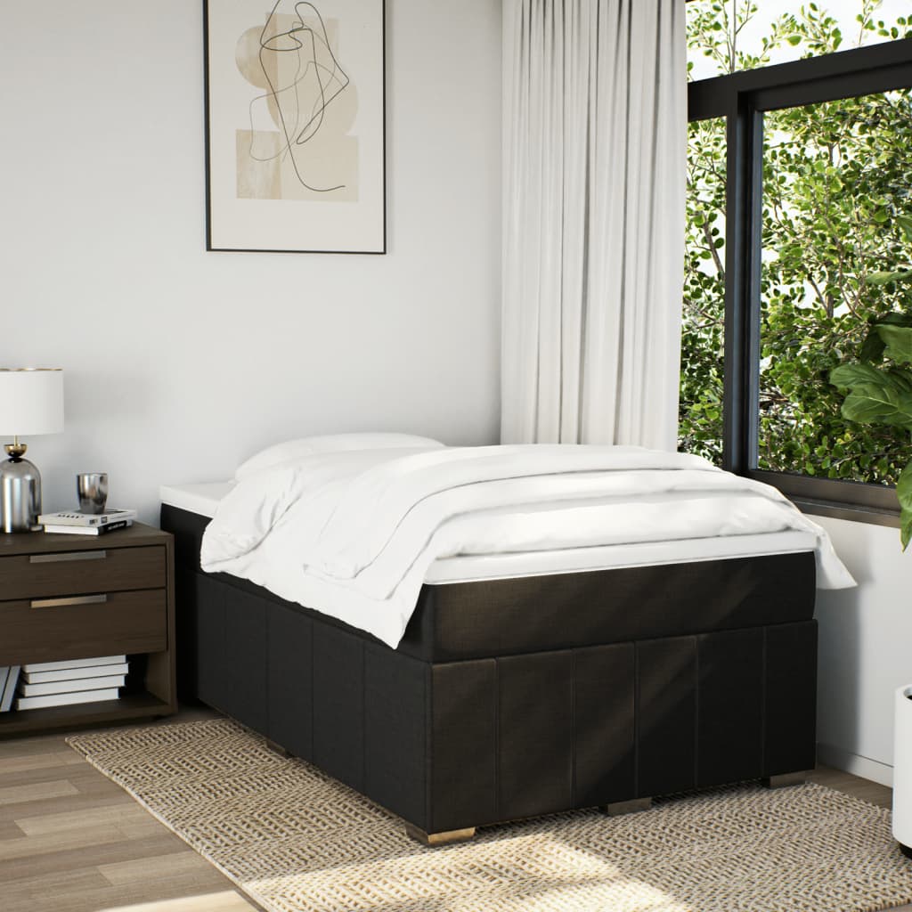 Giroletto a Molle con Materasso Marrone Scuro 120x190cm Tessuto | homemem39