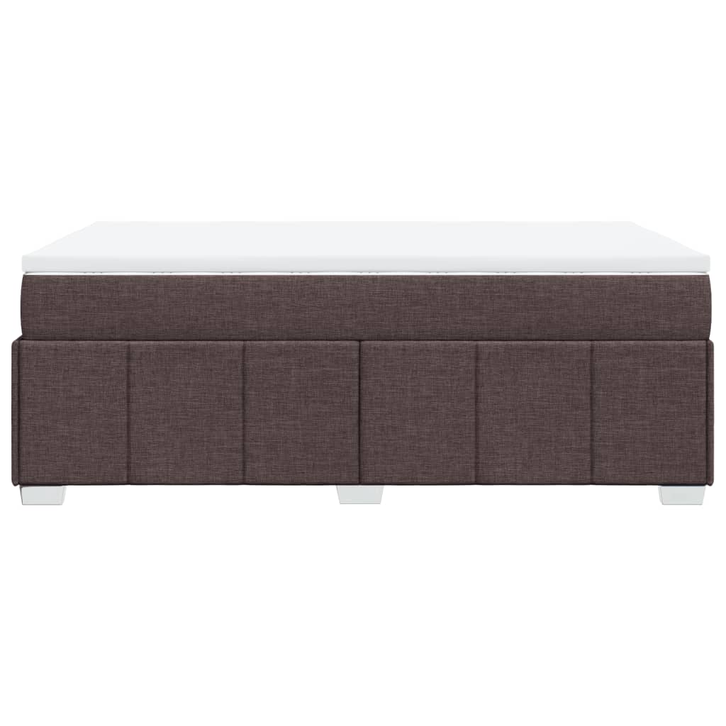 Giroletto a Molle con Materasso Marrone Scuro 120x190cm Tessuto | homemem39
