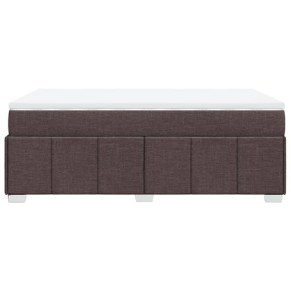 Giroletto a Molle con Materasso Marrone Scuro 120x190cm Tessuto | homemem39