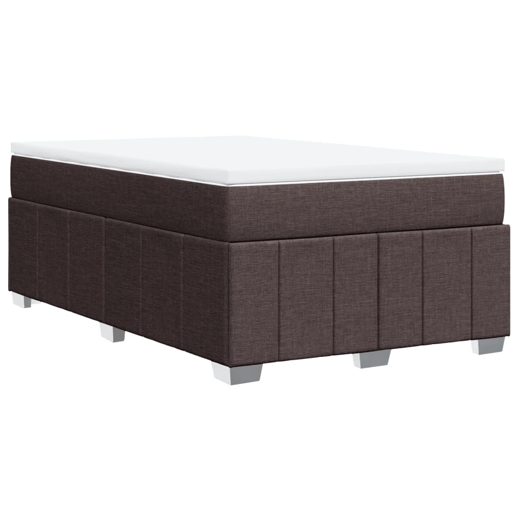 Giroletto a Molle con Materasso Marrone Scuro 120x190cm Tessuto | homemem39