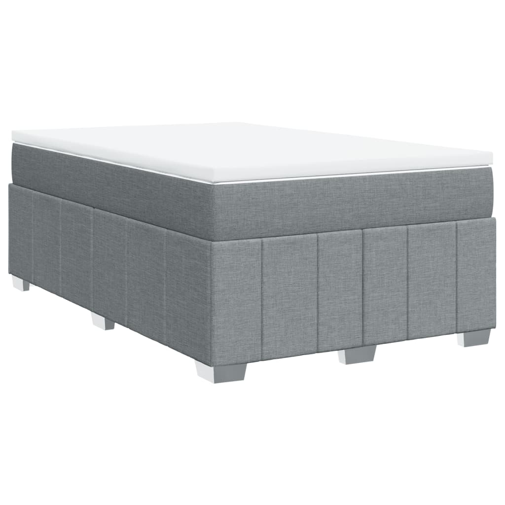 Giroletto a Molle con Materasso Grigio Chiaro 120x200cm Tessuto | homemem39