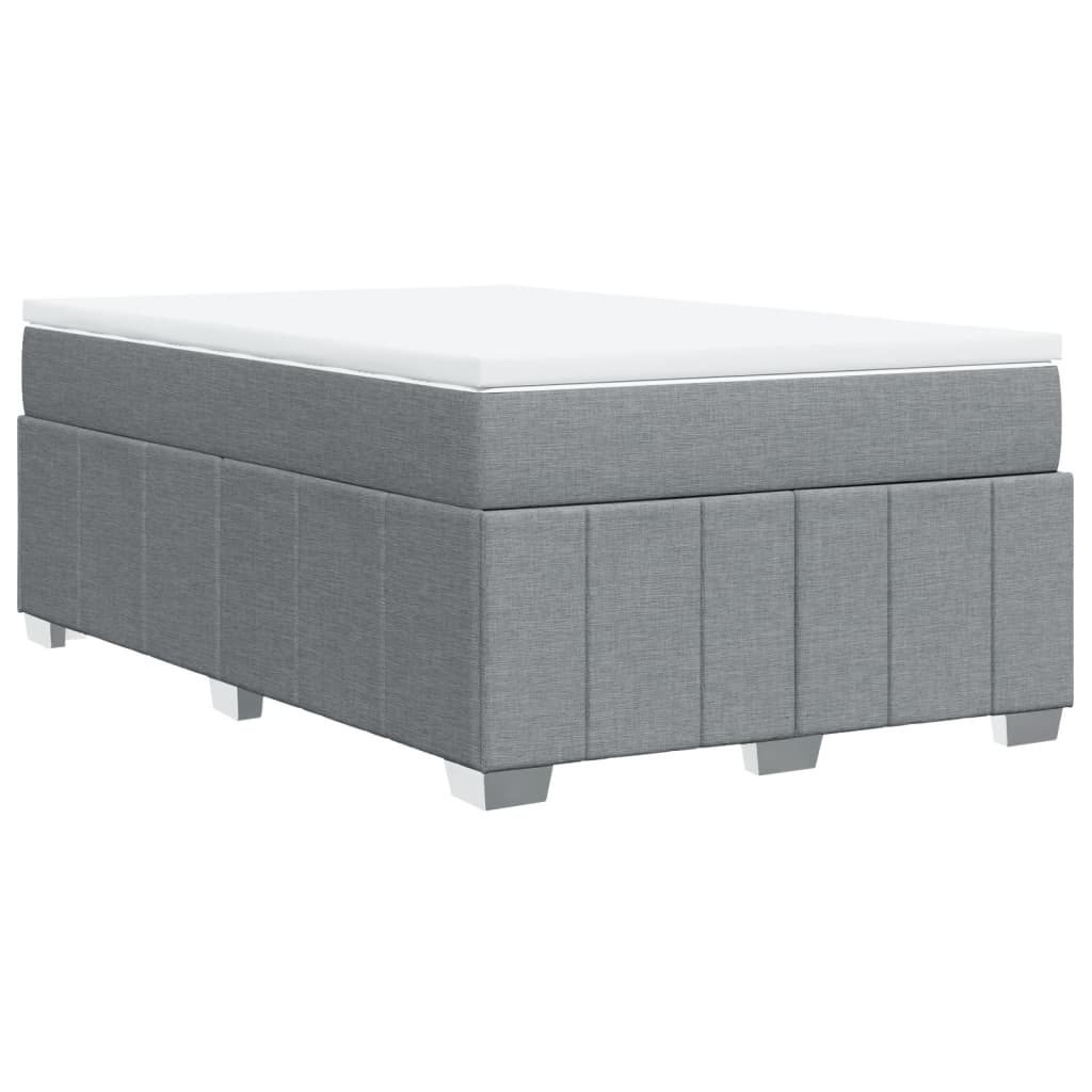 Giroletto a Molle con Materasso Grigio Chiaro 120x200cm Tessuto | homemem39