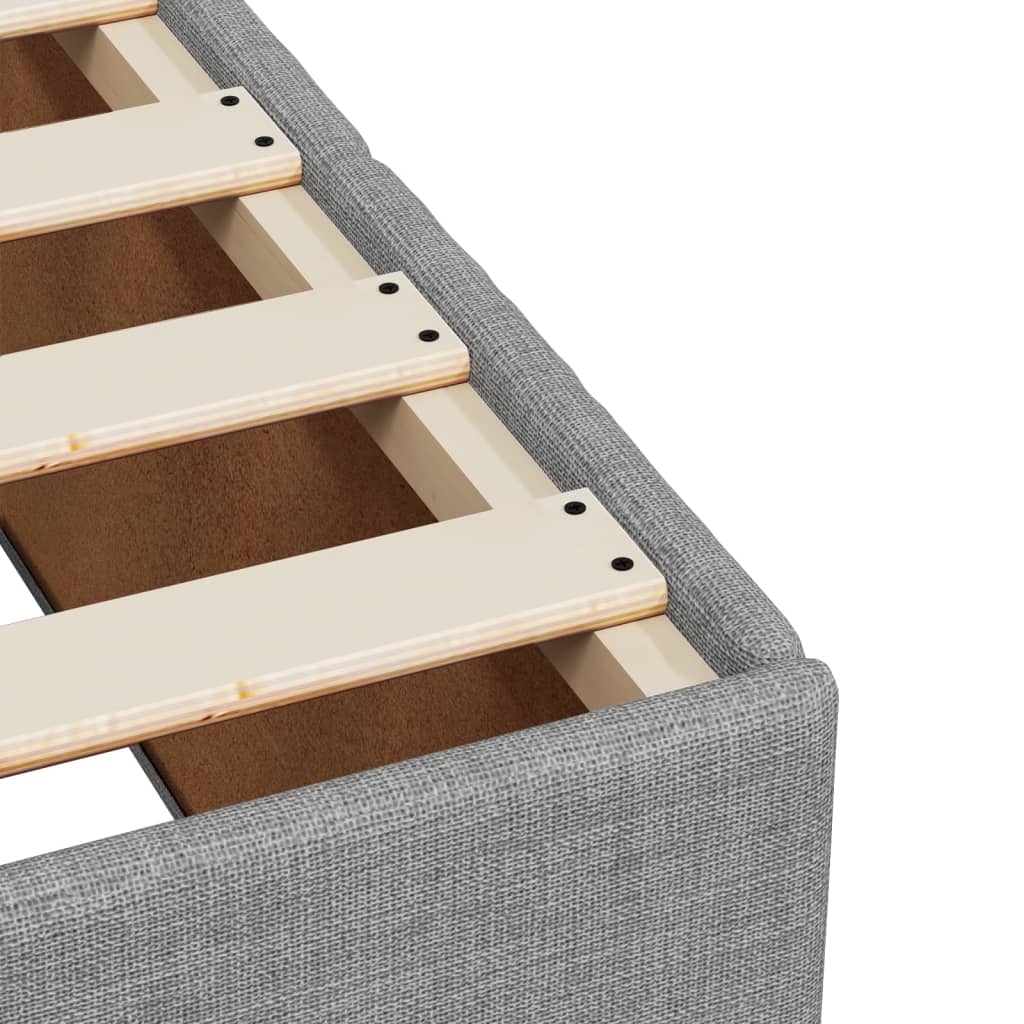 Giroletto a Molle con Materasso Grigio Chiaro 120x200cm Tessuto | homemem39