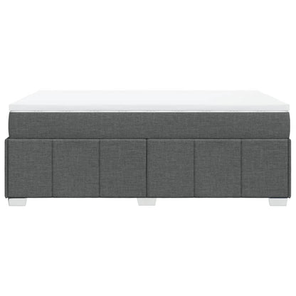 Giroletto a Molle con Materasso Grigio Scuro 120x200 cm Tessuto | homemem39