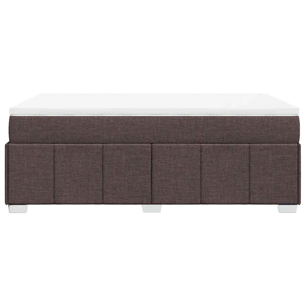 Giroletto a Molle con Materasso Marrone Scuro 120x200cm Tessuto | homemem39