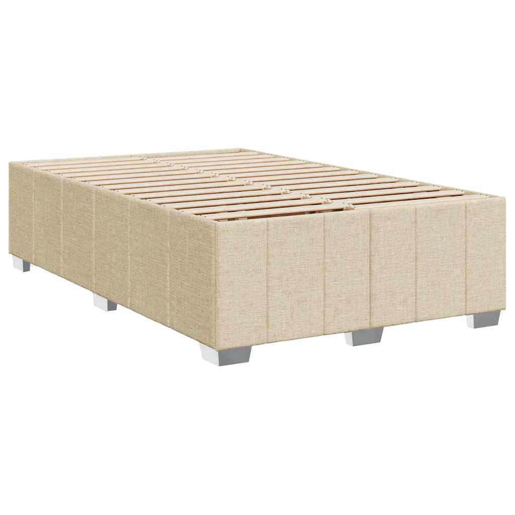 Giroletto a Molle con Materasso Crema 120x200 cm in Tessuto | homemem39