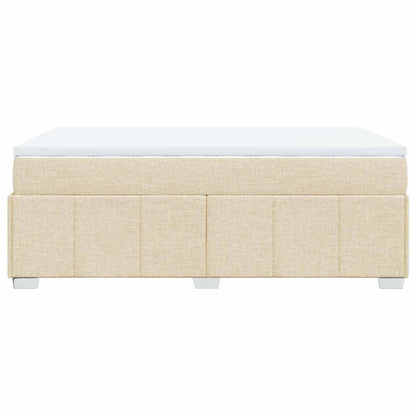 Giroletto a Molle con Materasso Crema 120x200 cm in Tessuto | homemem39
