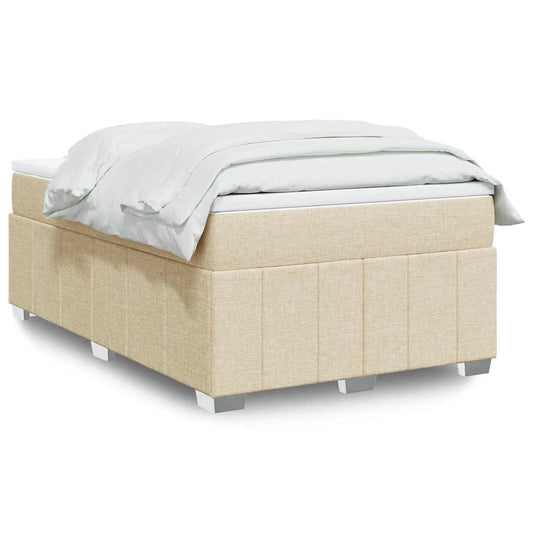 Giroletto a Molle con Materasso Crema 120x200 cm in Tessuto