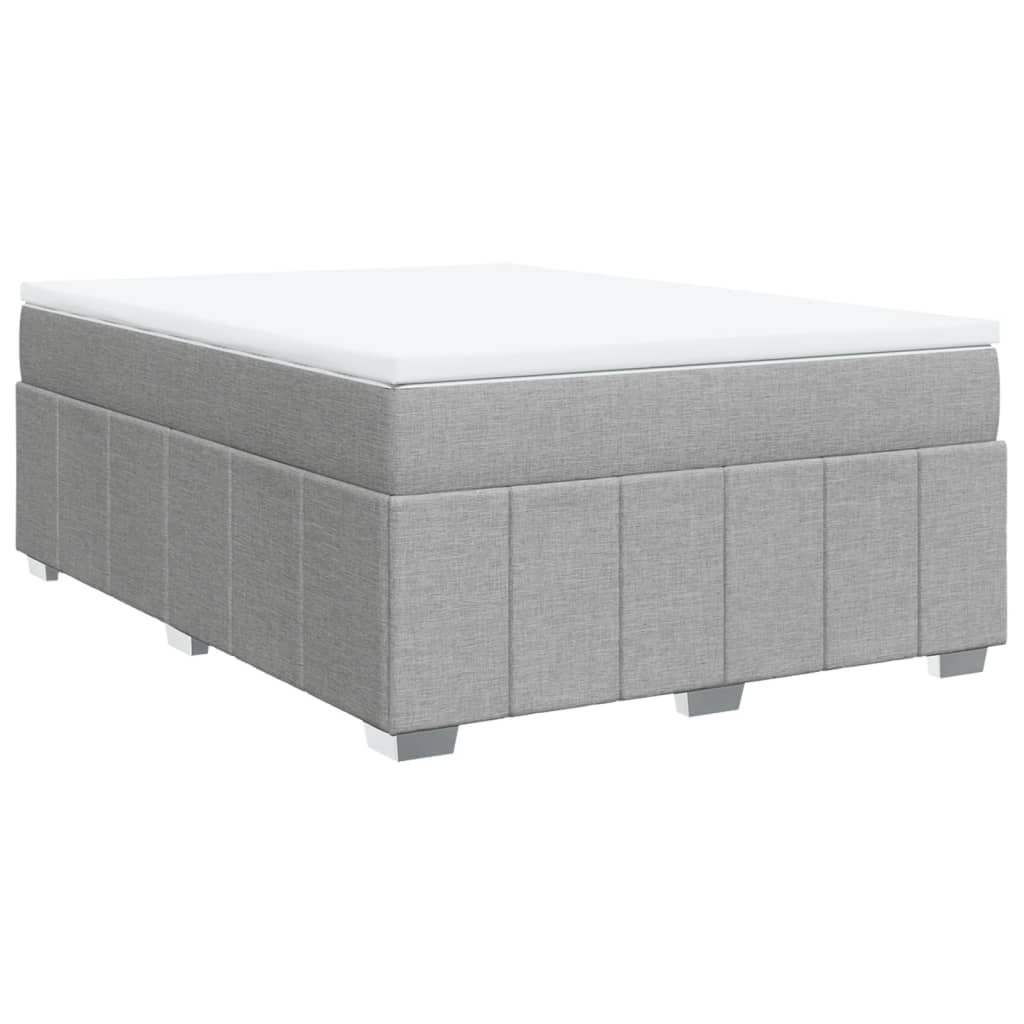 Giroletto a Molle con Materasso Grigio Chiaro 140x190cm Tessuto | homemem39