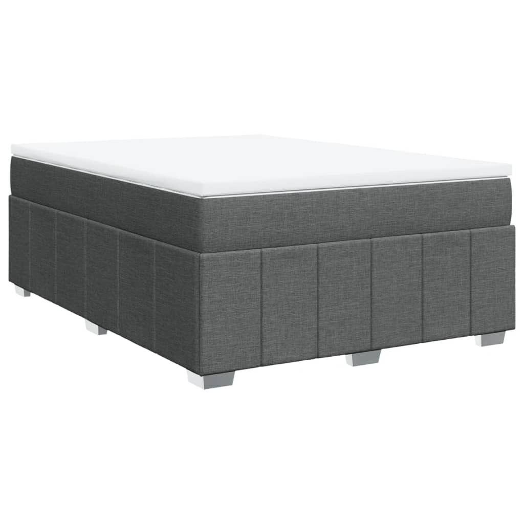 Giroletto a Molle con Materasso Grigio Scuro 140x190 cm Tessuto | homemem39