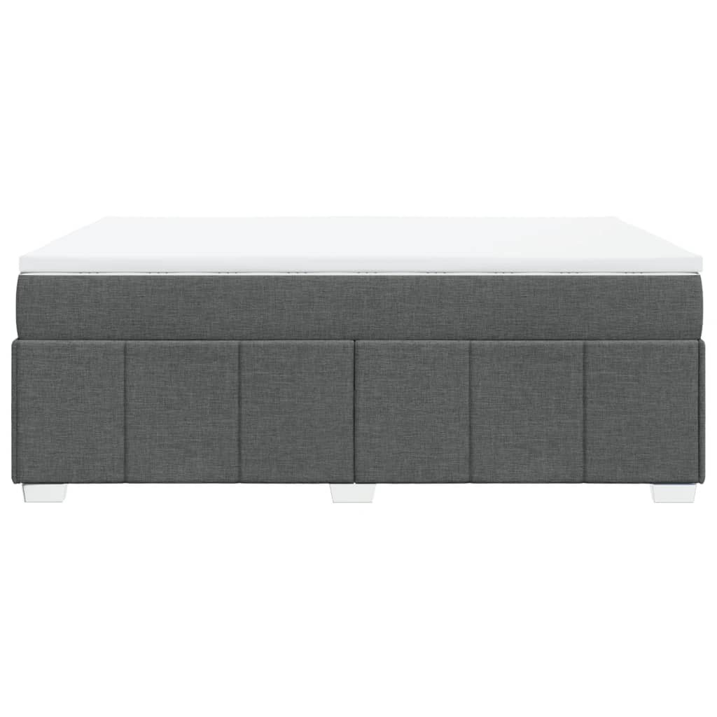 Giroletto a Molle con Materasso Grigio Scuro 140x190 cm Tessuto | homemem39