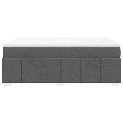 Giroletto a Molle con Materasso Grigio Scuro 140x190 cm Tessuto | homemem39