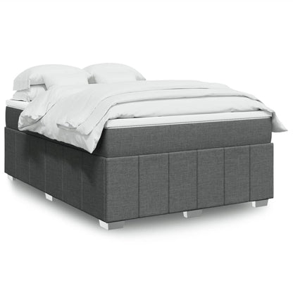 Giroletto a Molle con Materasso Grigio Scuro 140x190 cm Tessuto | homemem39