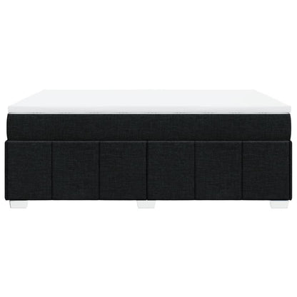 Giroletto a Molle con Materasso Nero 140x190 cm in Tessuto | homemem39