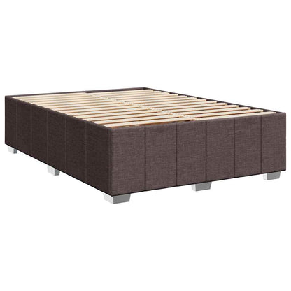 Giroletto a Molle con Materasso Marrone Scuro 140x190cm Tessuto | homemem39