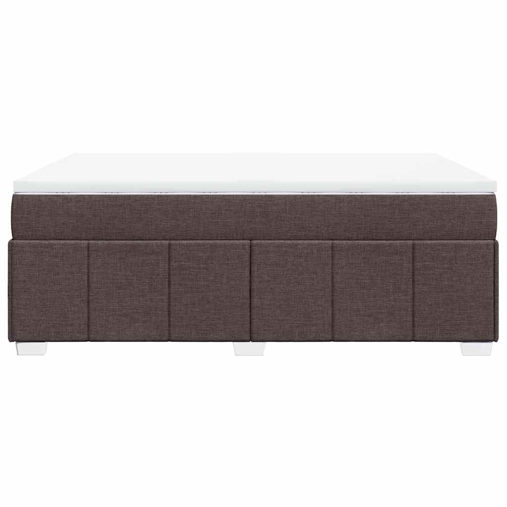 Giroletto a Molle con Materasso Marrone Scuro 140x190cm Tessuto | homemem39