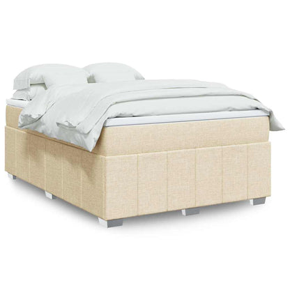 Giroletto a Molle con Materasso Crema 140x19 cm in Tessuto | homemem39