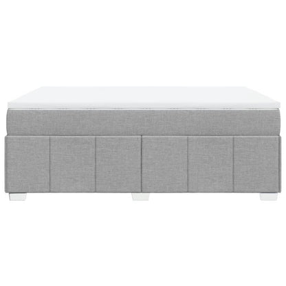 Giroletto a Molle con Materasso Grigio Chiaro 140x200cm Tessuto - homemem39