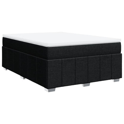 Giroletto a Molle con Materasso Nero 160x200 cm in Tessuto | homemem39