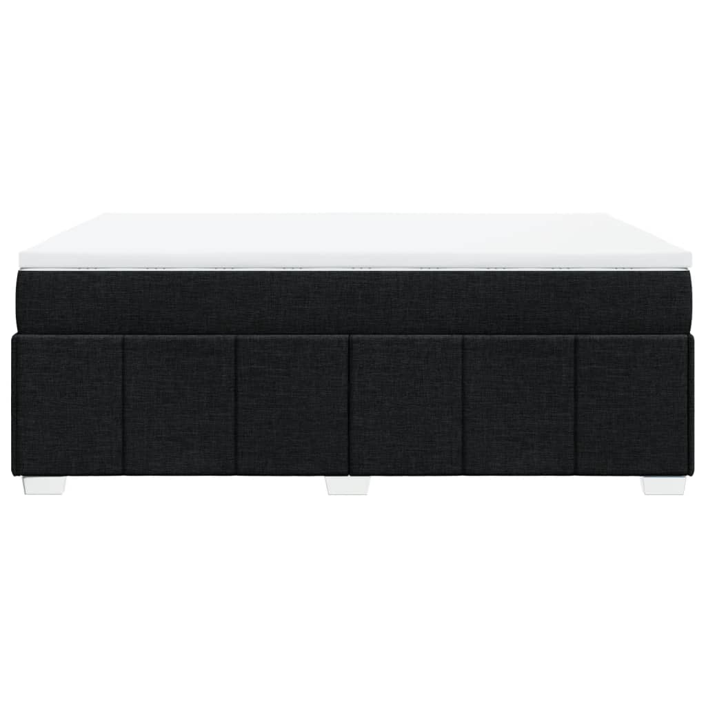 Giroletto a Molle con Materasso Nero 160x200 cm in Tessuto | homemem39