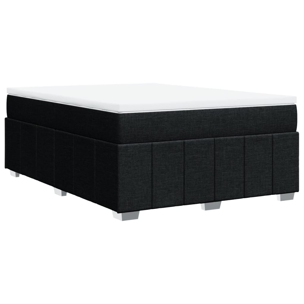 Giroletto a Molle con Materasso Nero 160x200 cm in Tessuto | homemem39