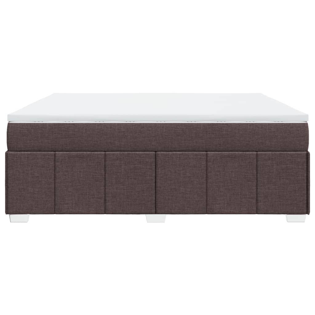 Giroletto a Molle con Materasso Marrone Scuro 180x200cm Tessuto | homemem39