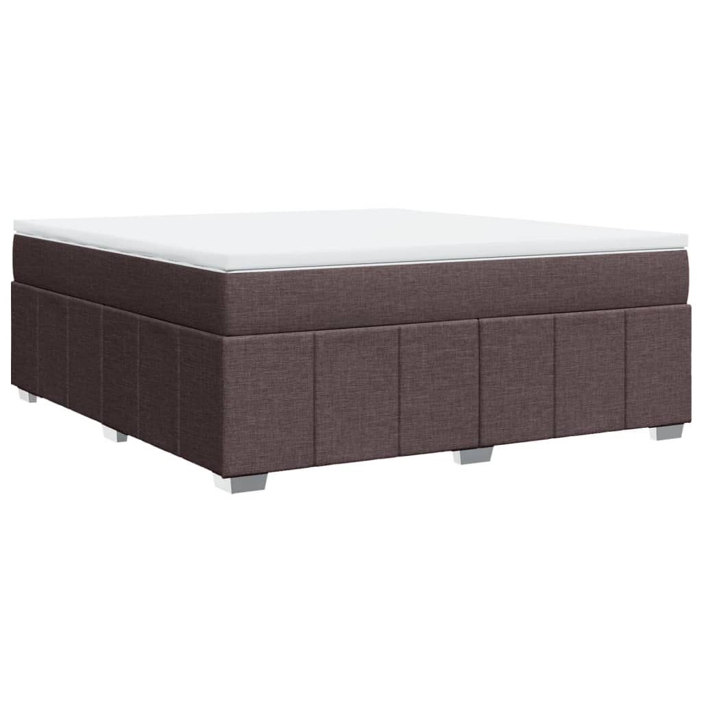 Giroletto a Molle con Materasso Marrone Scuro 180x200cm Tessuto | homemem39