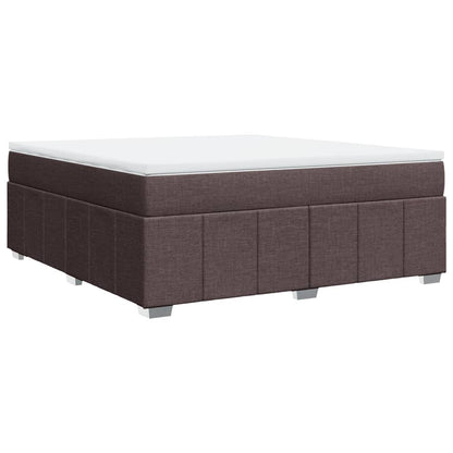 Giroletto a Molle con Materasso Marrone Scuro 180x200cm Tessuto | homemem39