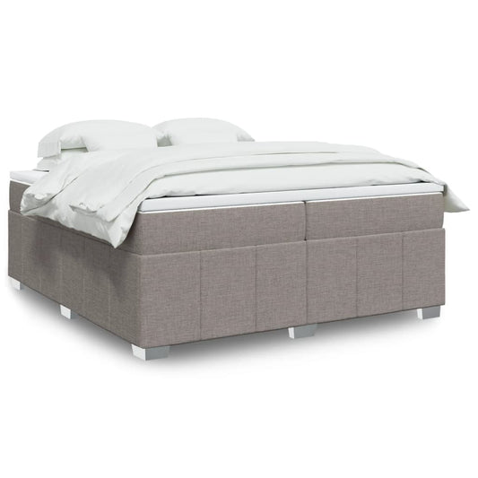 Giroletto a Molle con Materasso Tortora 200x200 cm in Tessuto | homemem39